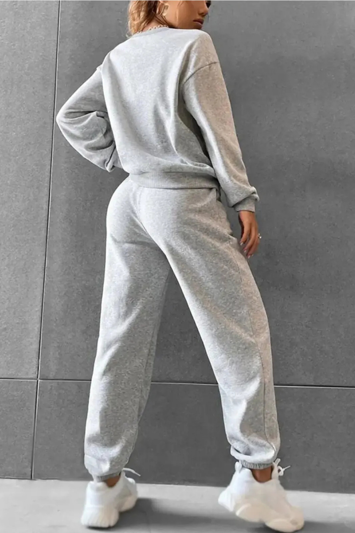 Büyük Beden Unisex Eşofman Takımı — خاکستری mah-paggos-Büyük5-takim-1 — تصویر 2 از 5