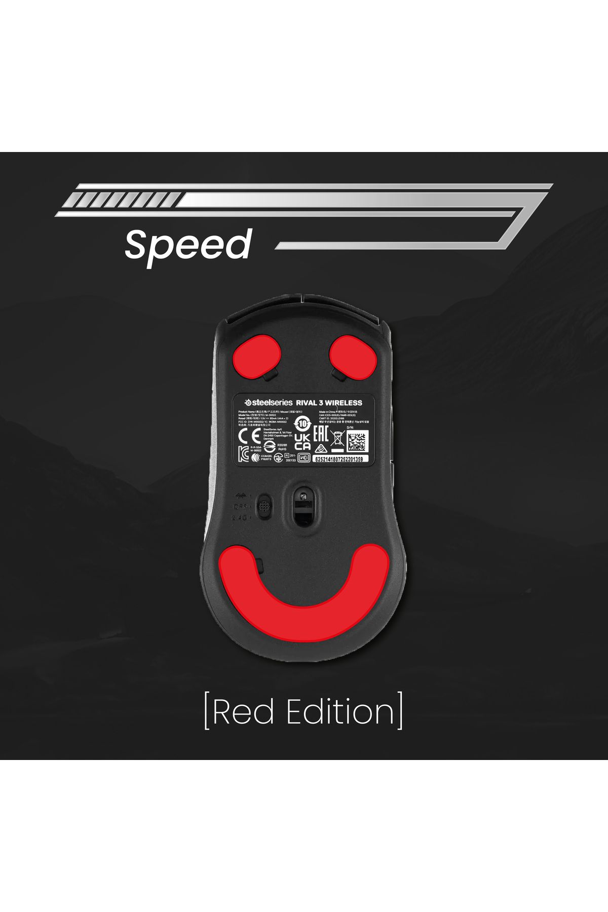 Beast eSpor Steel Series Rival 3 Veya Rival 3 Wireless Uyumlu Mouse Skate ( Red Edition) %100 Ptfe