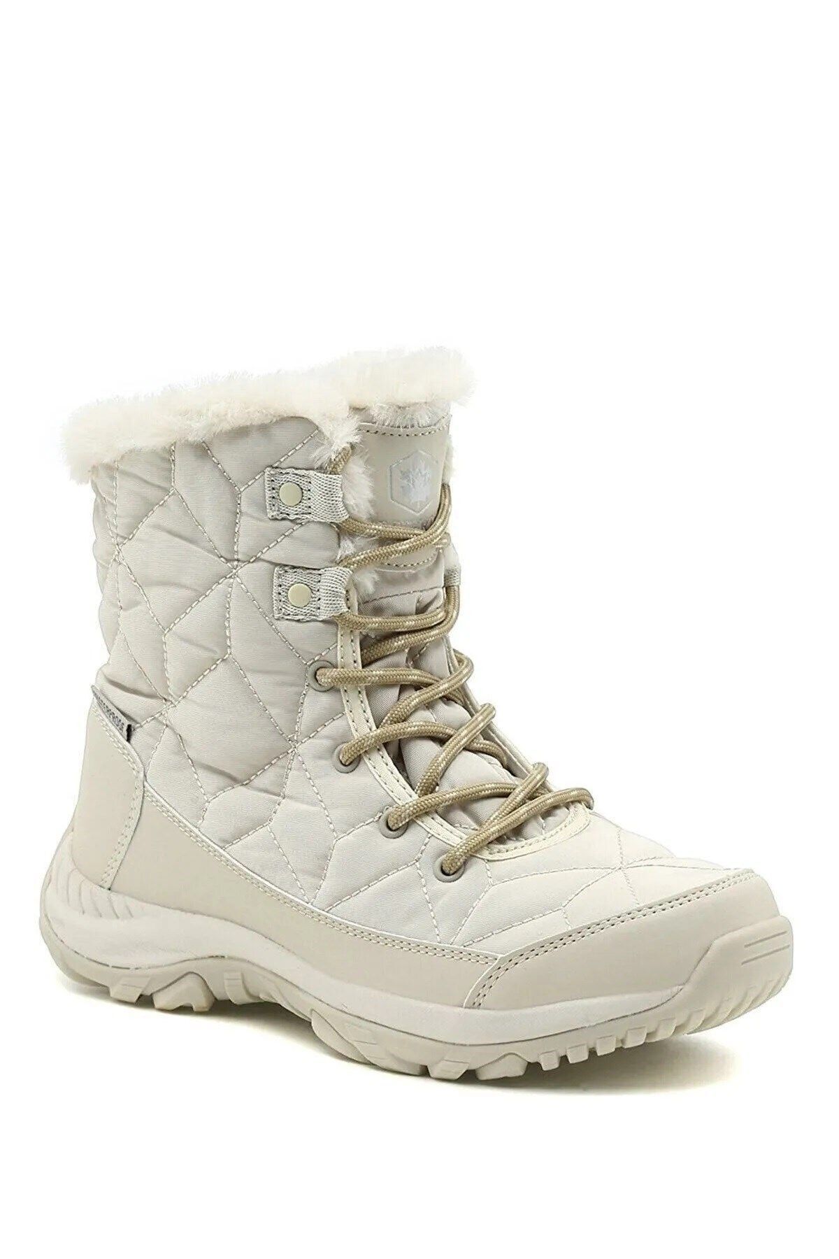 lumberjack Kadın İçi Kürklü Su Geçirmez Comfort Taban Kum Kış Kar Botu - Winter Women Waterproof Sand Snow Boot