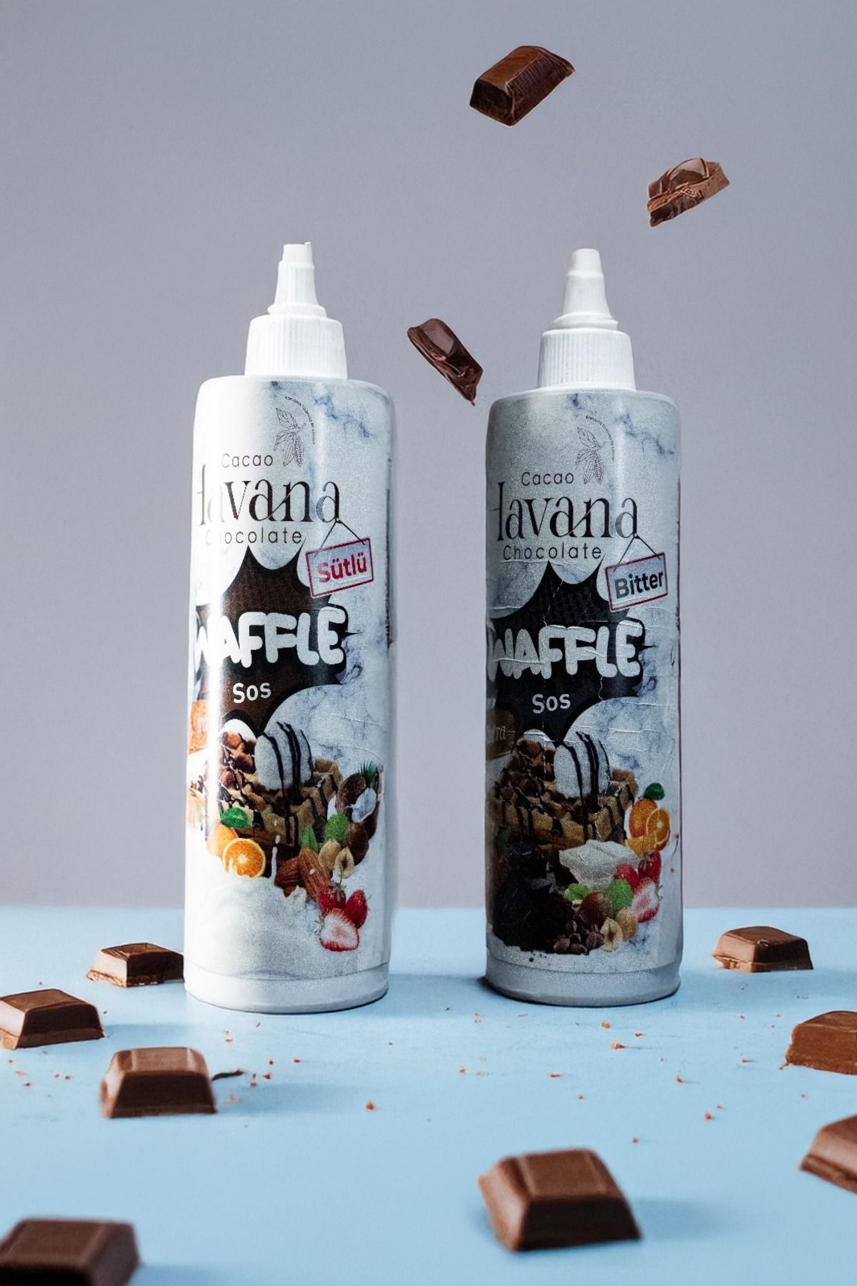 Cacao havana Çikolata Sos Waffle&krep&pankek Sos Sütlü Ve Bitter 400 Gr + 400 Gr