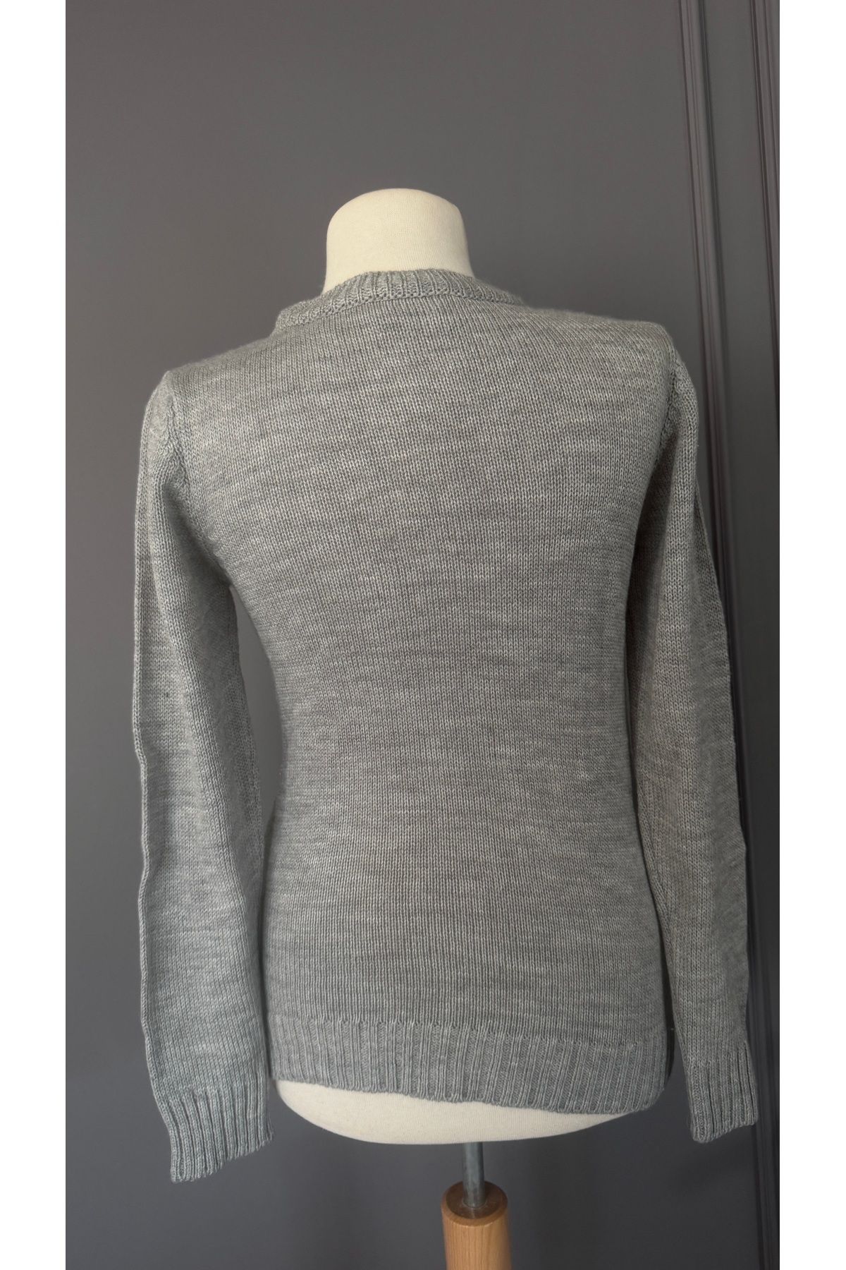 Kübra Tekin-Bead Embroidered Special Design Gray Sweater 4