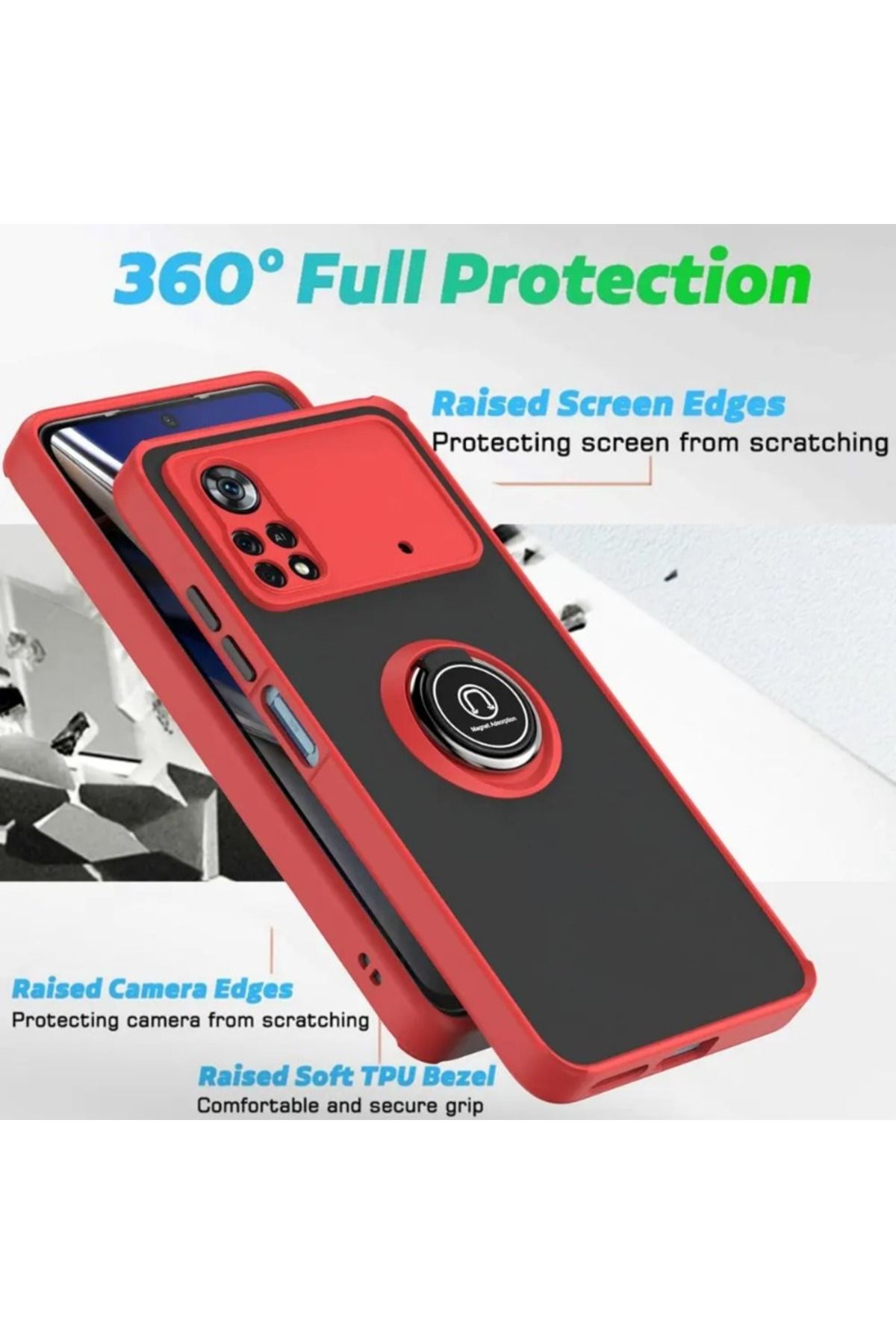 Choice-Case for POCO X3 X4 M4 Pro Case Ring Shockproof Matte Translucent Case for Poco F4 GT M4PRO X4 GT... 3