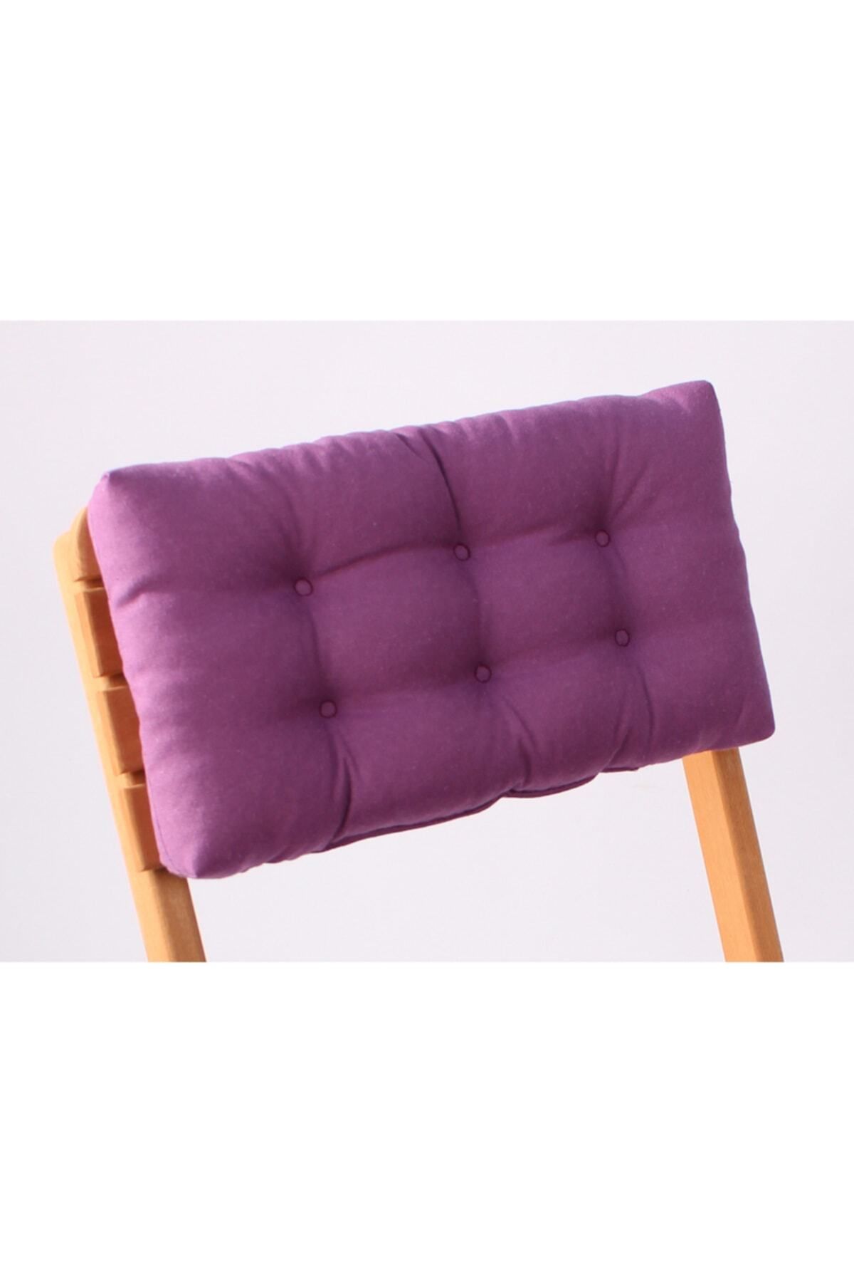 ALTINPAMUK-Scaun de grădină de bucătărie Bistro violet - Pernă cu spătar 2