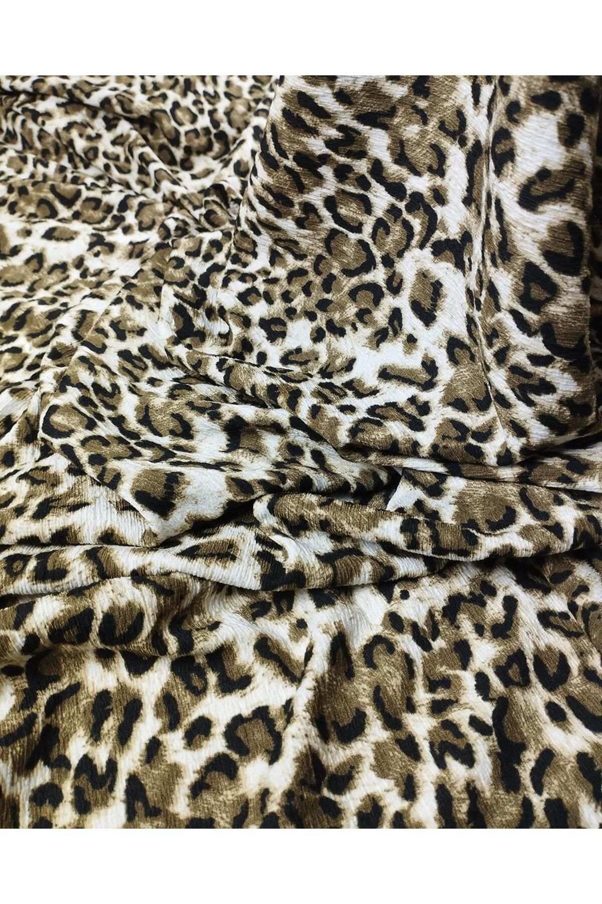 Kumaş Parça-Wrapped Jersey Leopard Pattern (Width 160 cm X Length 300 cm) 5