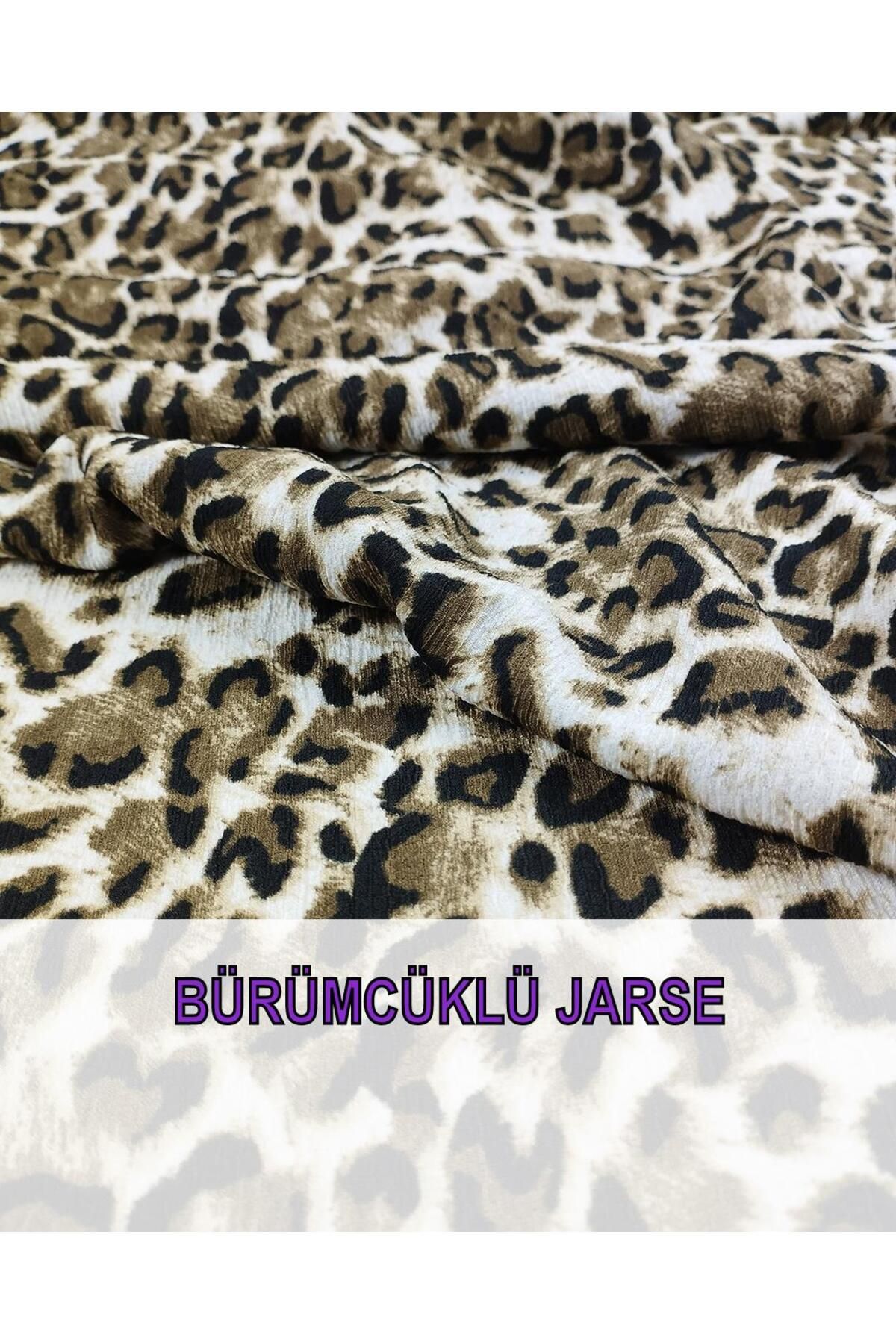 Kumaş Parça-Wrapped Jersey Leopard Pattern (Width 160 cm X Length 300 cm) 2