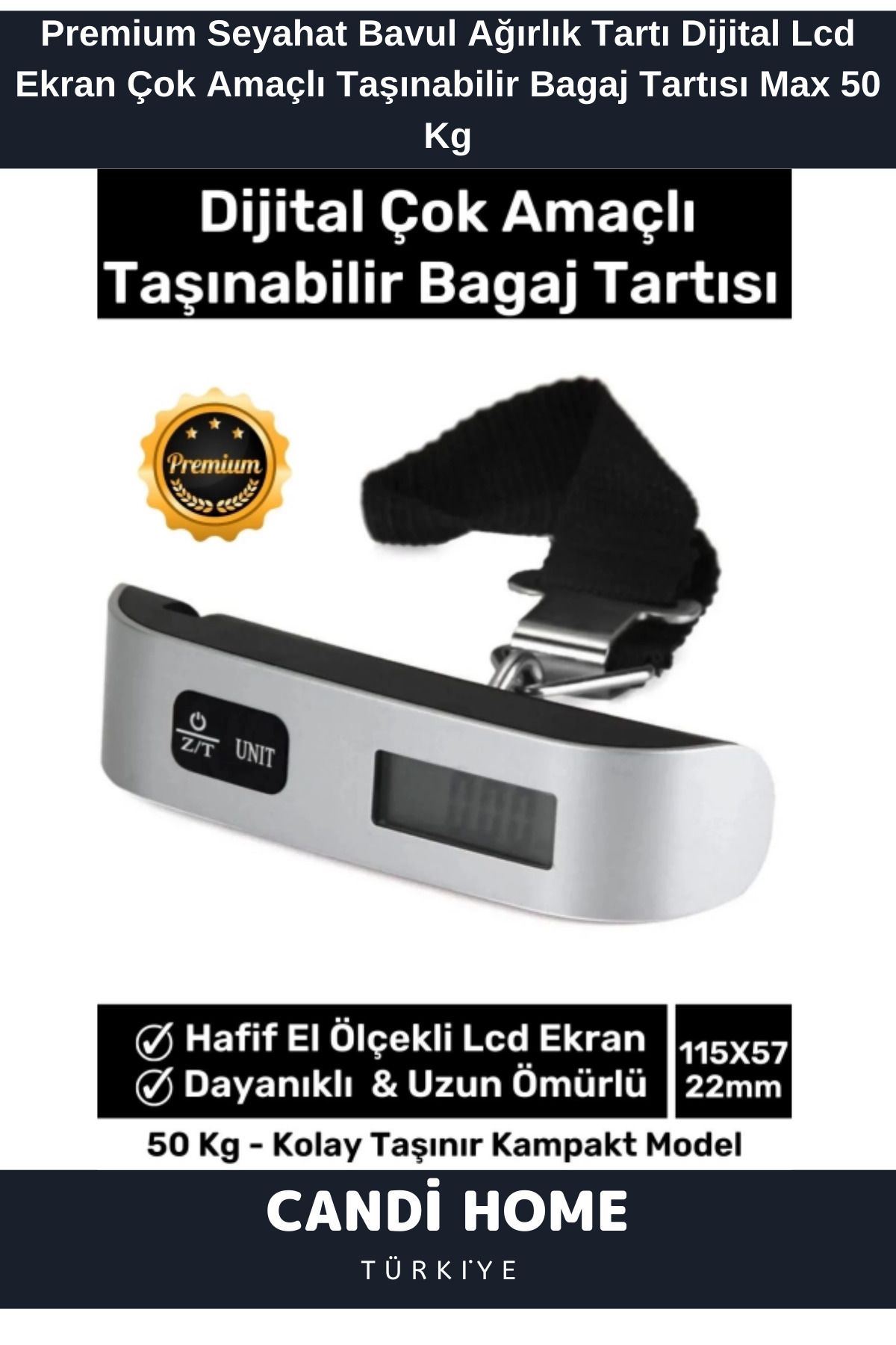 HOBİ CONDİ Özel Seri 50 Kg Seyahat Bavul Ağırlık Tartı Dijital Ekran Çok Amaçlı Taşınabilen Bagaj Tartısı