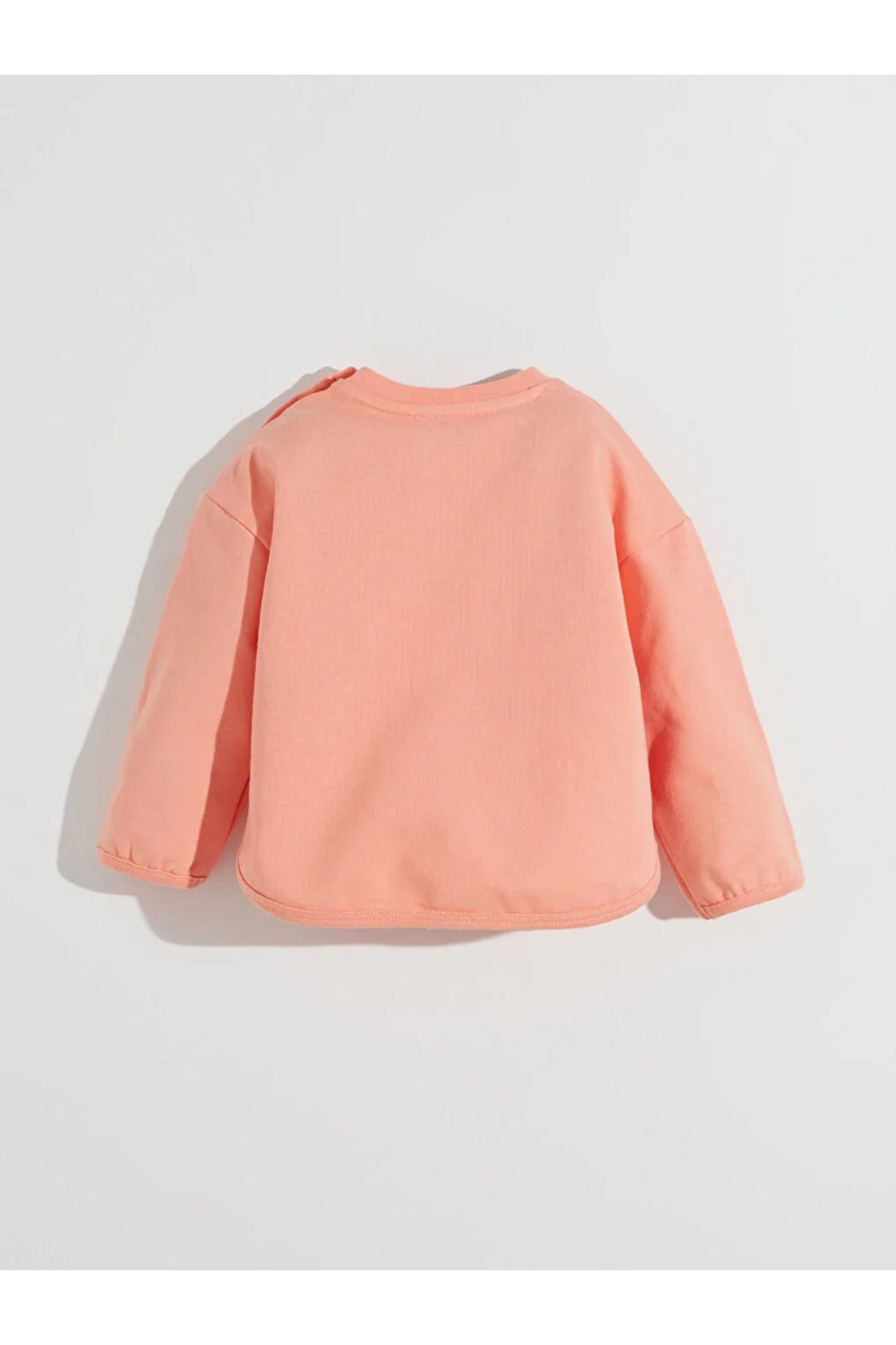 LC Waikiki-Lcw Kids Coral Color Floral Print Sweatshirt and Sweatpants for Girls - Set of 2 2