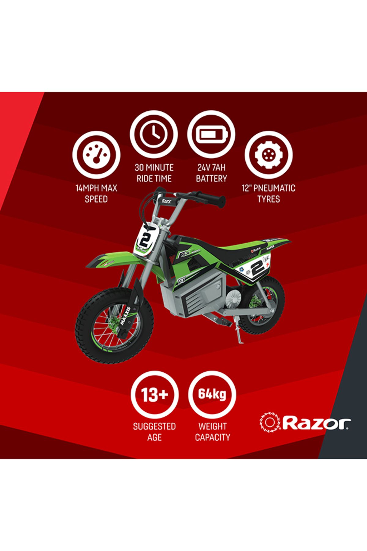 Razor-دراجة نارية كهربائية Dirt Rocket McGrath 6