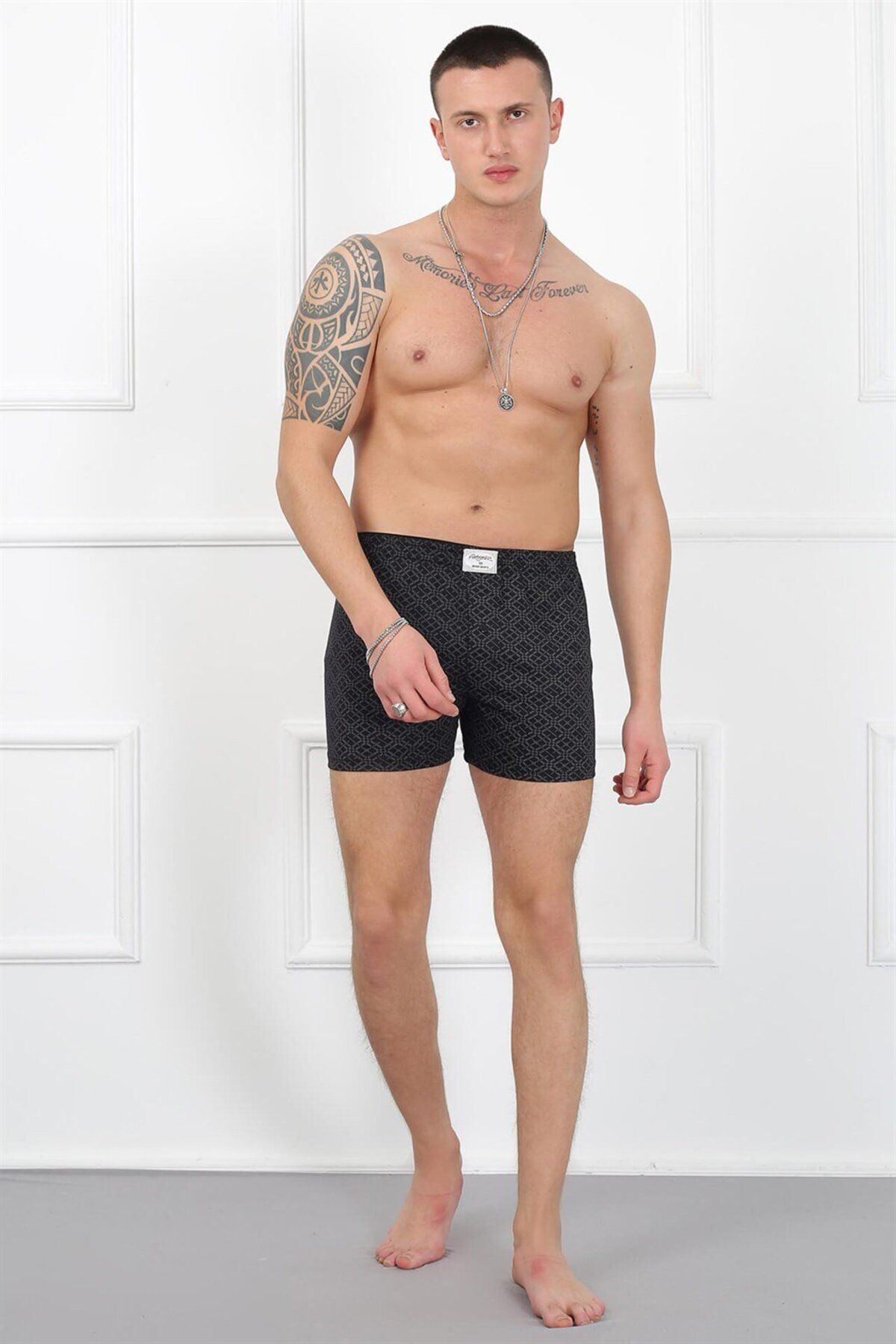 Akbeniz-Men's Combed Cotton Boxers - Model 40090 1