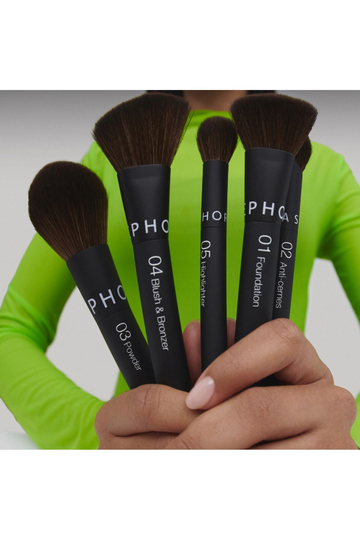 SEPHORA Face Brush Set - کاربرد بصری، نتیجه بی عیب و نقص