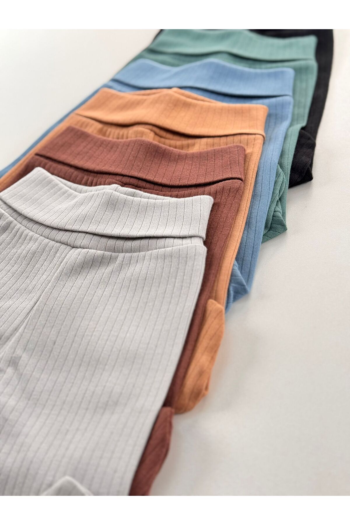 EFU BABY 6'lı %100 Pamuklu Raporlu Unisex Basic Patikli Bebek Pantolon fotoğrafı 5 (önizleme)