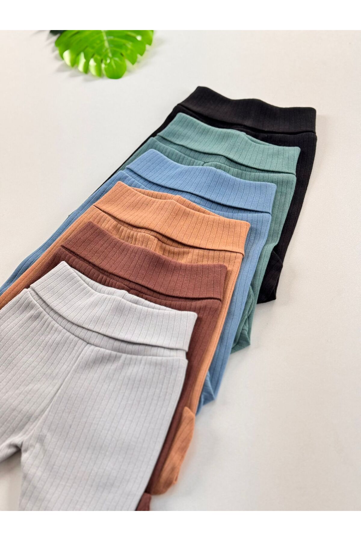 EFU BABY 6'lı %100 Pamuklu Raporlu Unisex Basic Patikli Bebek Pantolon fotoğrafı 4 (önizleme)