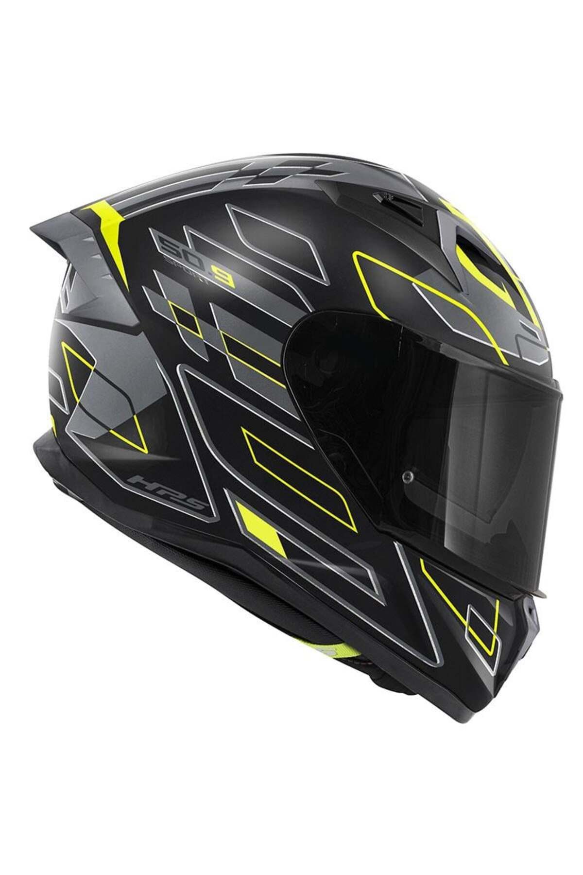 Givi-50.9 Assault Matte Black-Gray-Neon Yellow Helmet 2