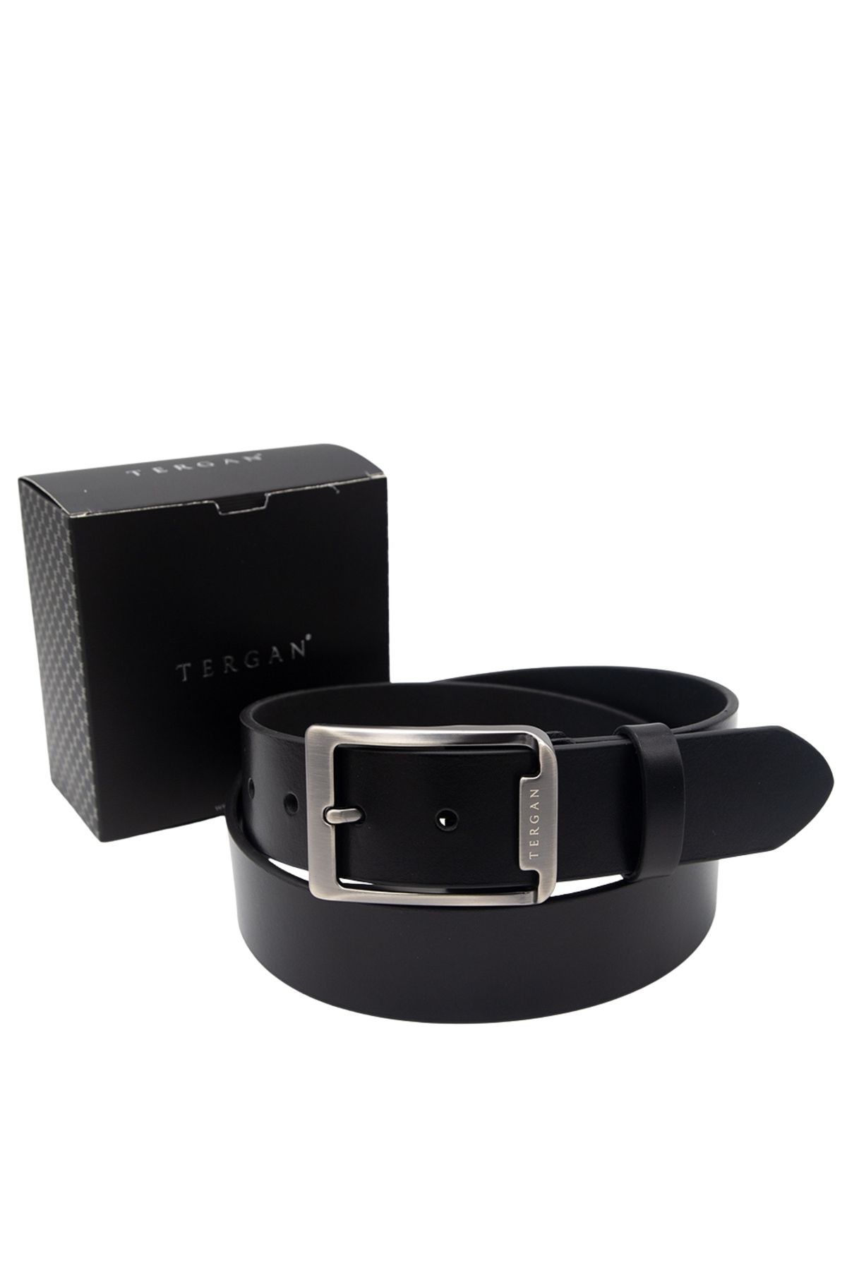 Tergan-Black Men's Leather Belt - 0360D62 2