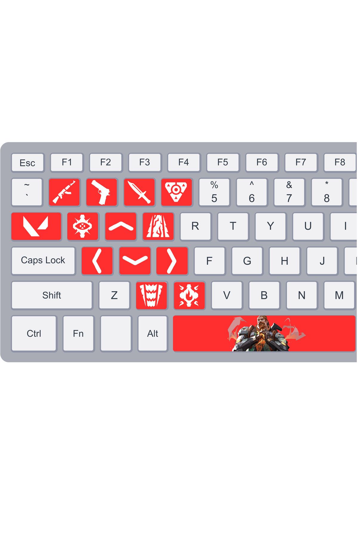 gg gençgirişimci-Valorant Breach Keycaps Sticker Set (Suitable for Any Keyboard) 2