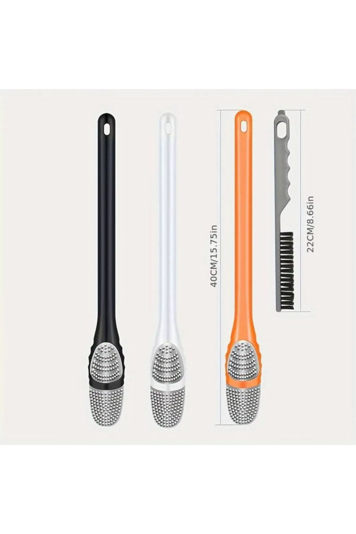 TİNEKE-Silicone Toilet Bowl Detail Cleaning and Fine Detail Brush Set of 2 5