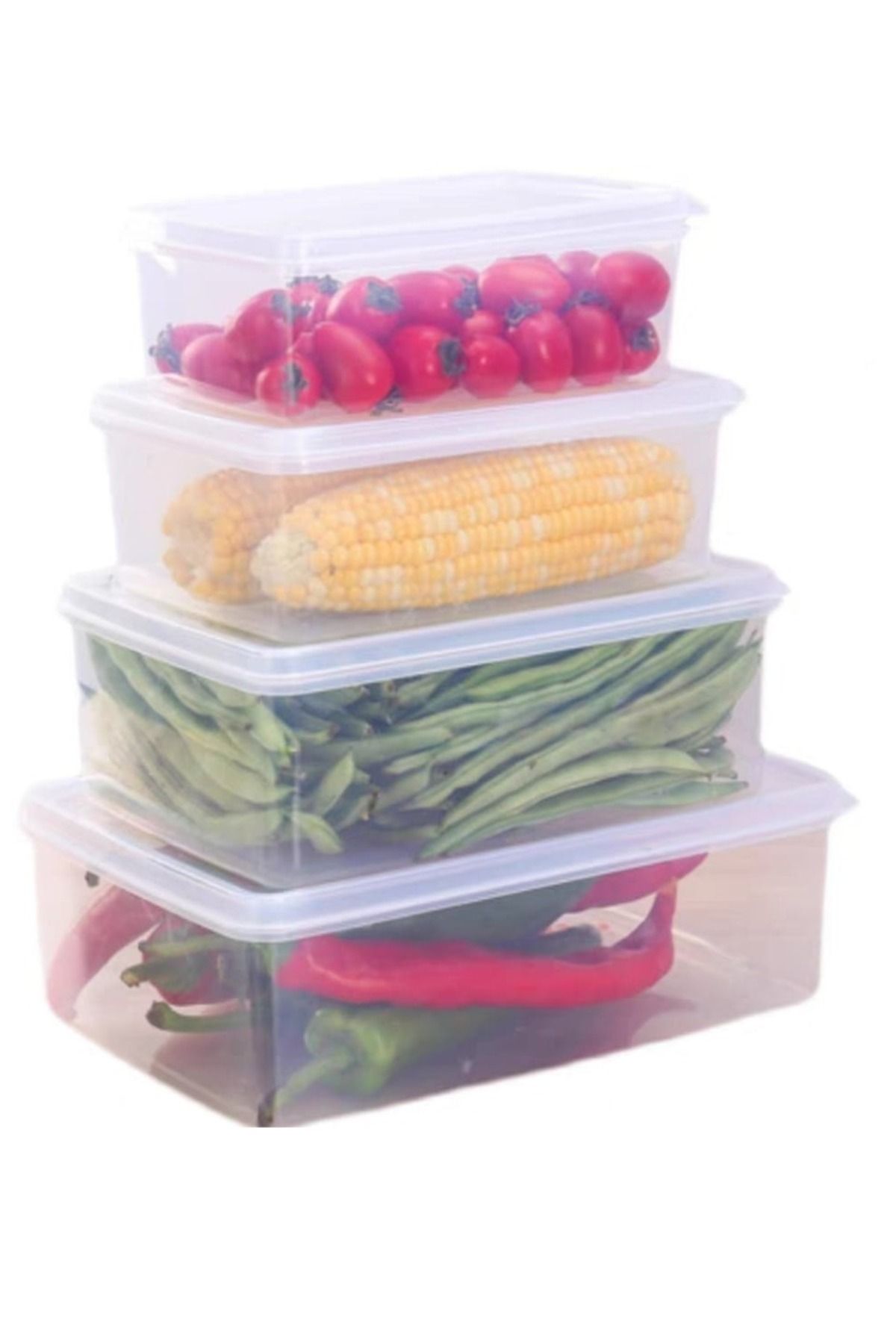 ALMUFARREJ-4 pcs containers for storing and organizing food in the fridge 2