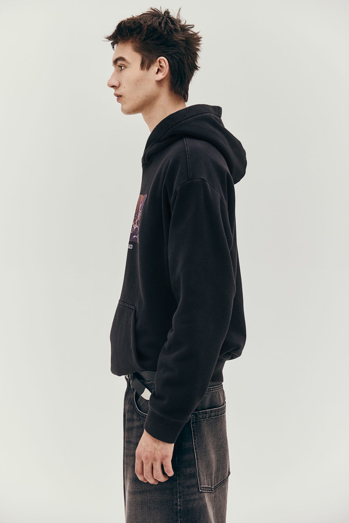 سویشرت مشکی مردانه بالا اورجینال H M H&M