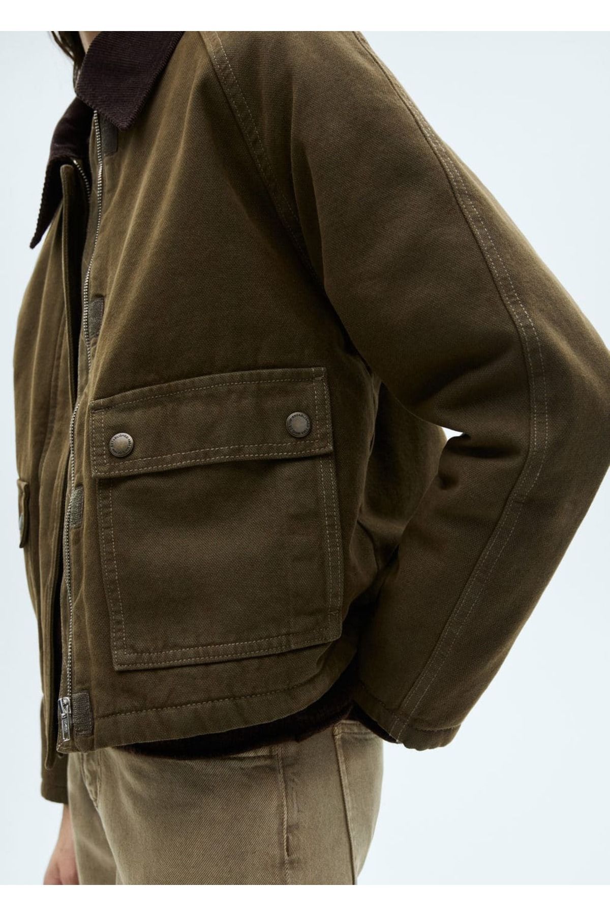 MANGO Woman-Denim-Parka mit kontrastierendem Kragen 8