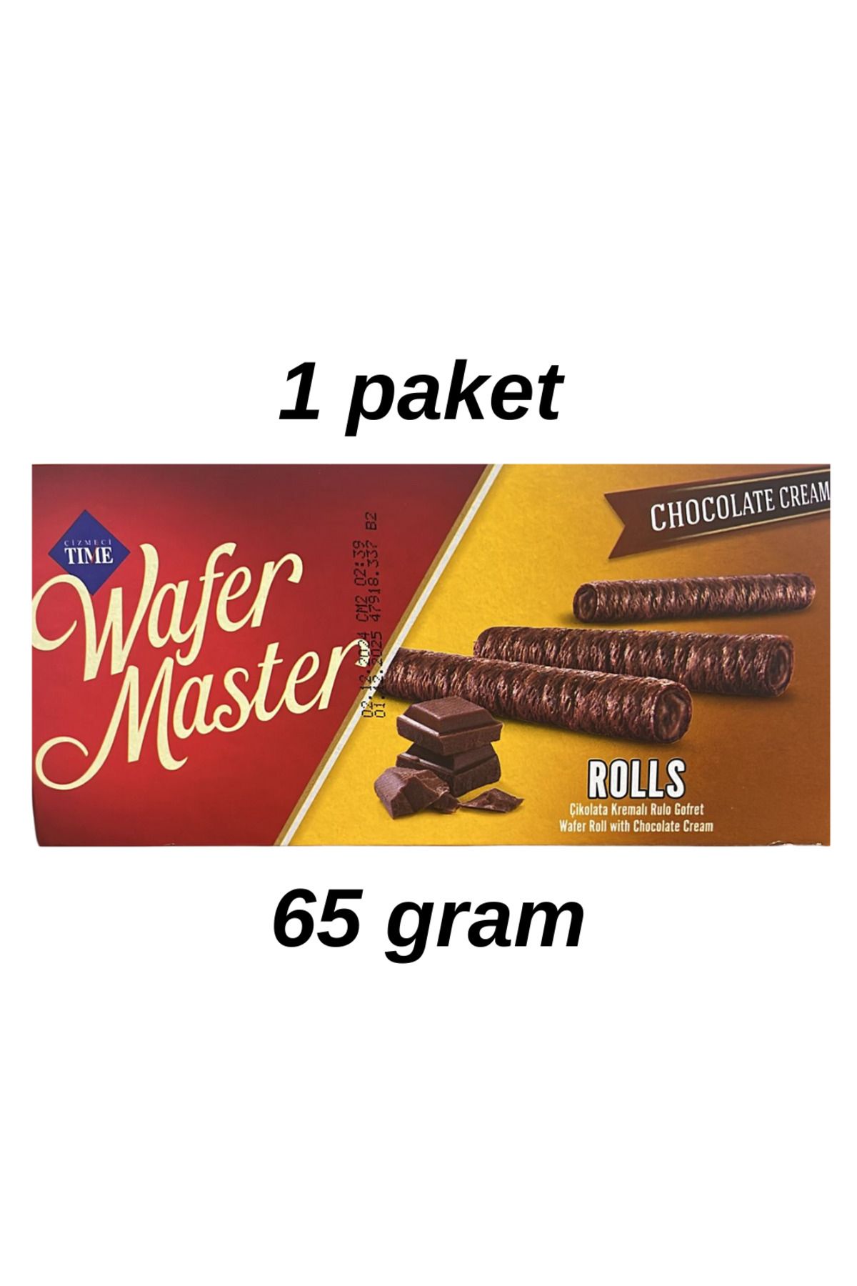 çizmeci Çizmeci Time Wafer Master Çikolatalı Gofret 65 gr X 1 Paket