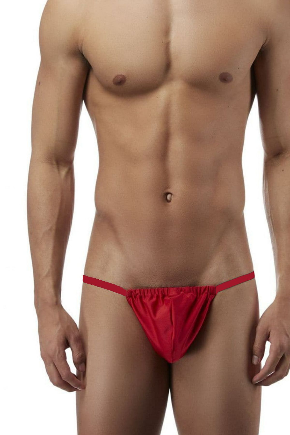 Nana & Mayka Moda-Bag Model Fancy Fantasy Panties Men's Thong Drawstring String S-M-L-Xl-2Xl Standard Red 1