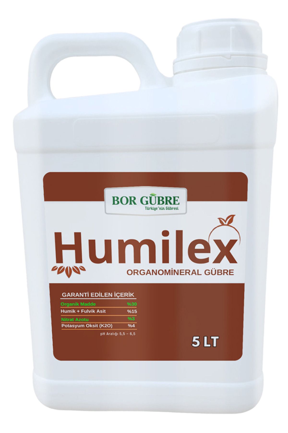 GÜBRE Humilex-5lt Hümik ve Fulvik Asit İçerikli Sıvı Organik  Gübre-(Fabrikadan Halka Üretim Zinciri)