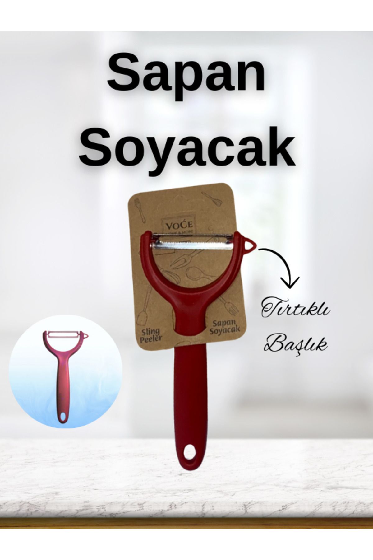 VoCe Sapan Tipi Soyacak – Ergonomik ve Pratik Sebze ve Meyve Soyucu