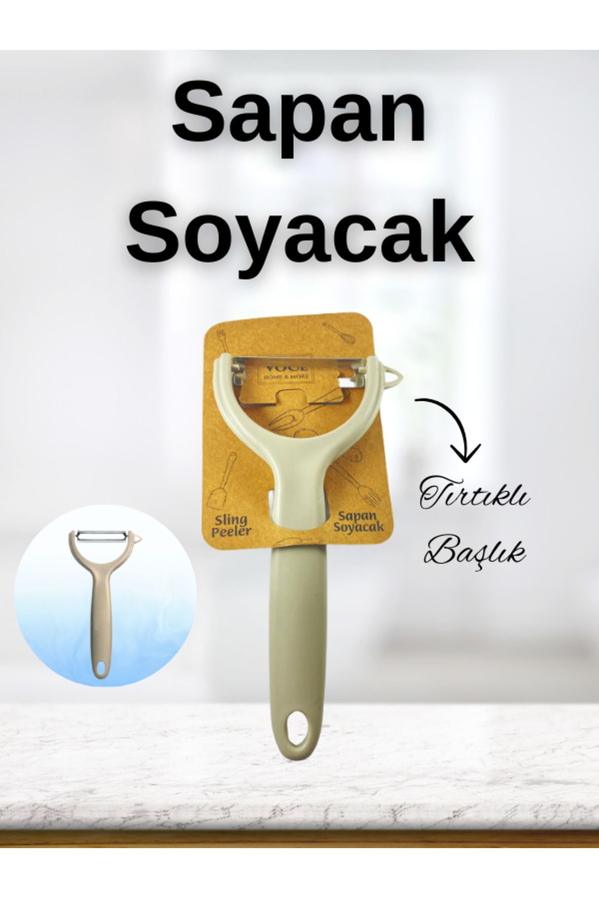 VoCe Sapan Tipi Soyacak – Ergonomik ve Pratik Sebze ve Meyve Soyucu