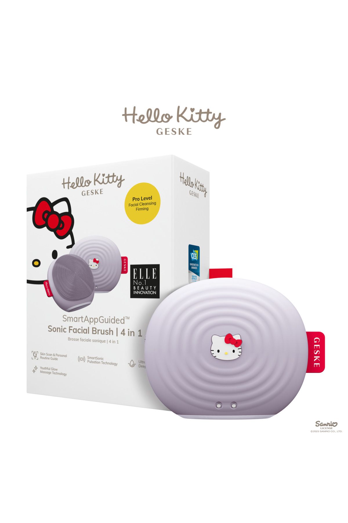 Geske Hello Kitty Titreşimli Yüz Temizleme Ve Masaj Cihazı | Sonic Facial Brush