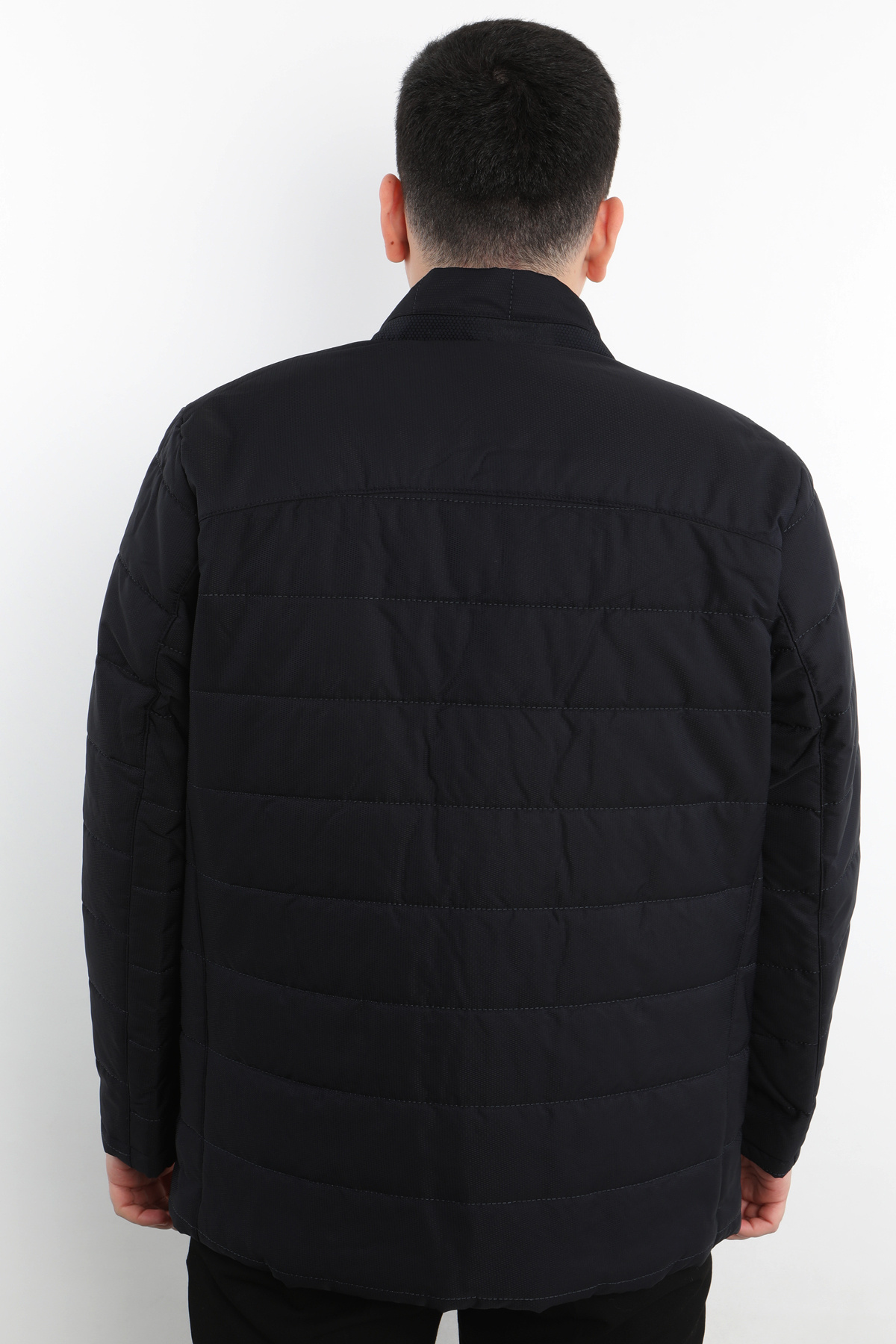Veli Önkal-Stand Collar Men's Jacket with Pockets and Zipper Closure 7