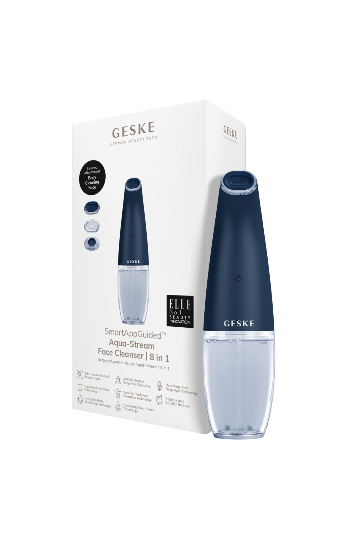 Geske Aqua-stream Çift Başlıklı Derinlemesine Etkili Yüz Temizleme Cihazı| Aqua-stream Face Cleanser