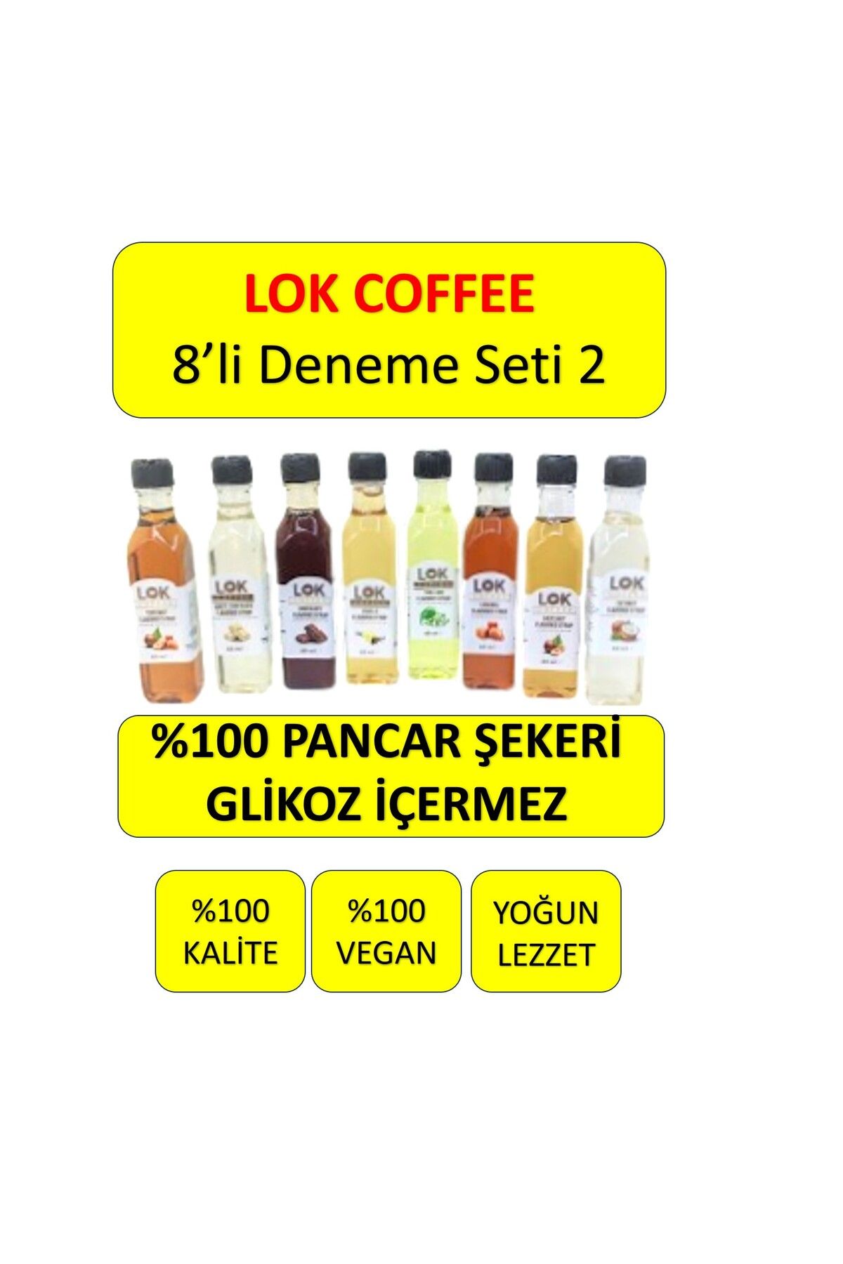 LOK COFFEE Kahve Şurubu 60 ml 8'li Deneme Seti-2