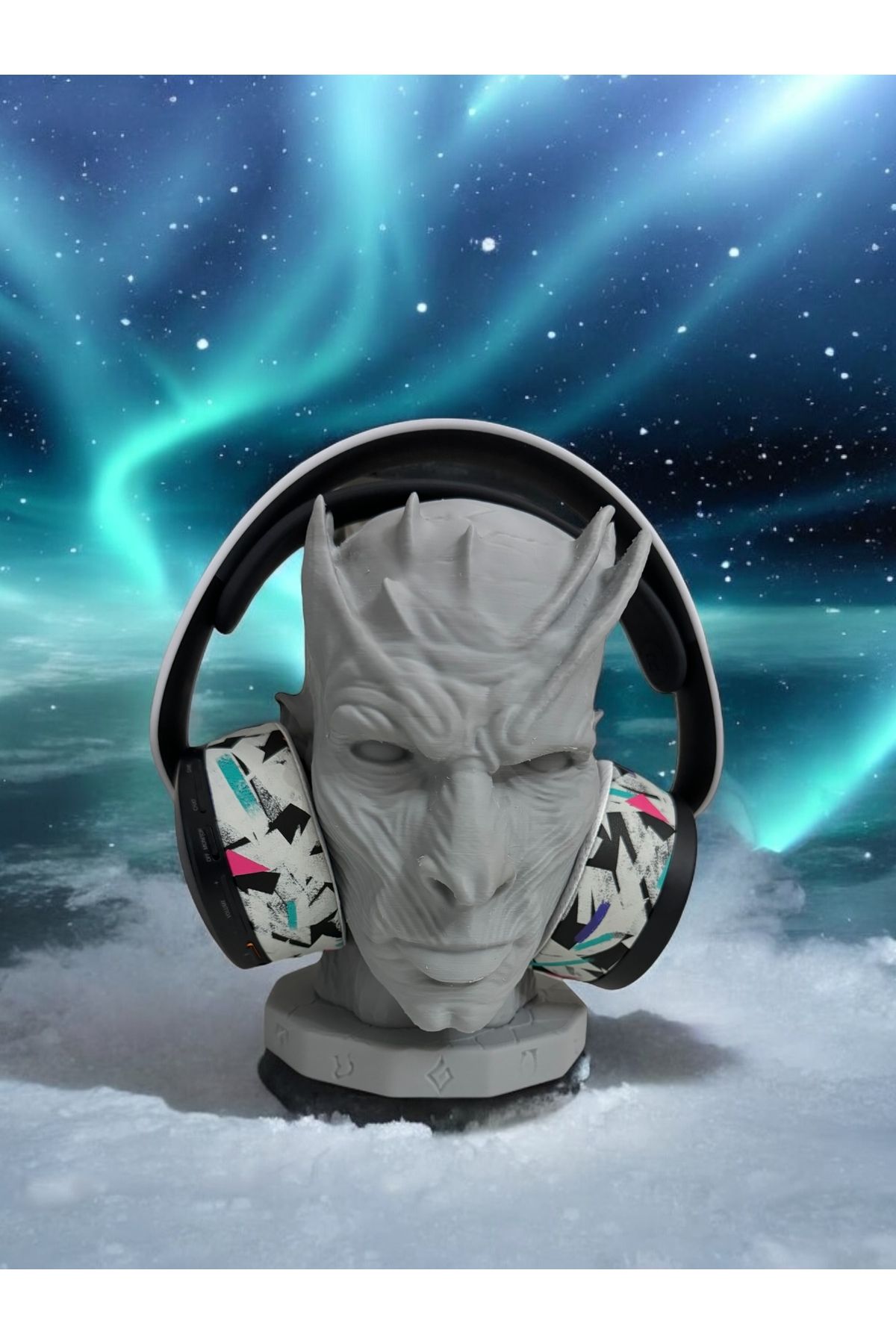 Home 3D Baskı - Game of Thrones Night King Kulaklık Standı - Gecenin Kralı