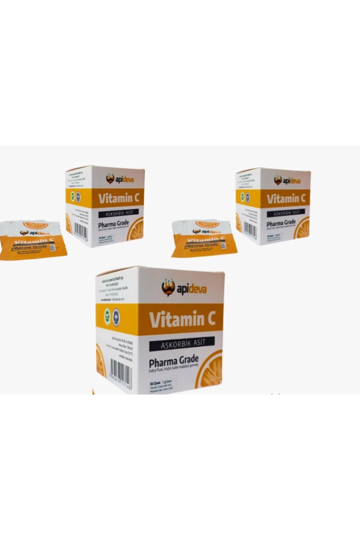 apideva C Vitamini 30 şese*3lü Set gimdes sertifikalı