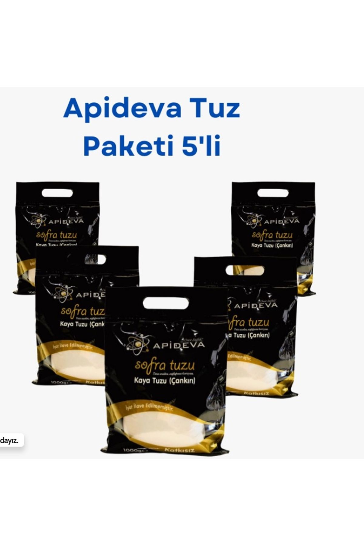 apideva Çankırı Kaya Tuzu 1kg*5li Set Gimdes Sertifikalı