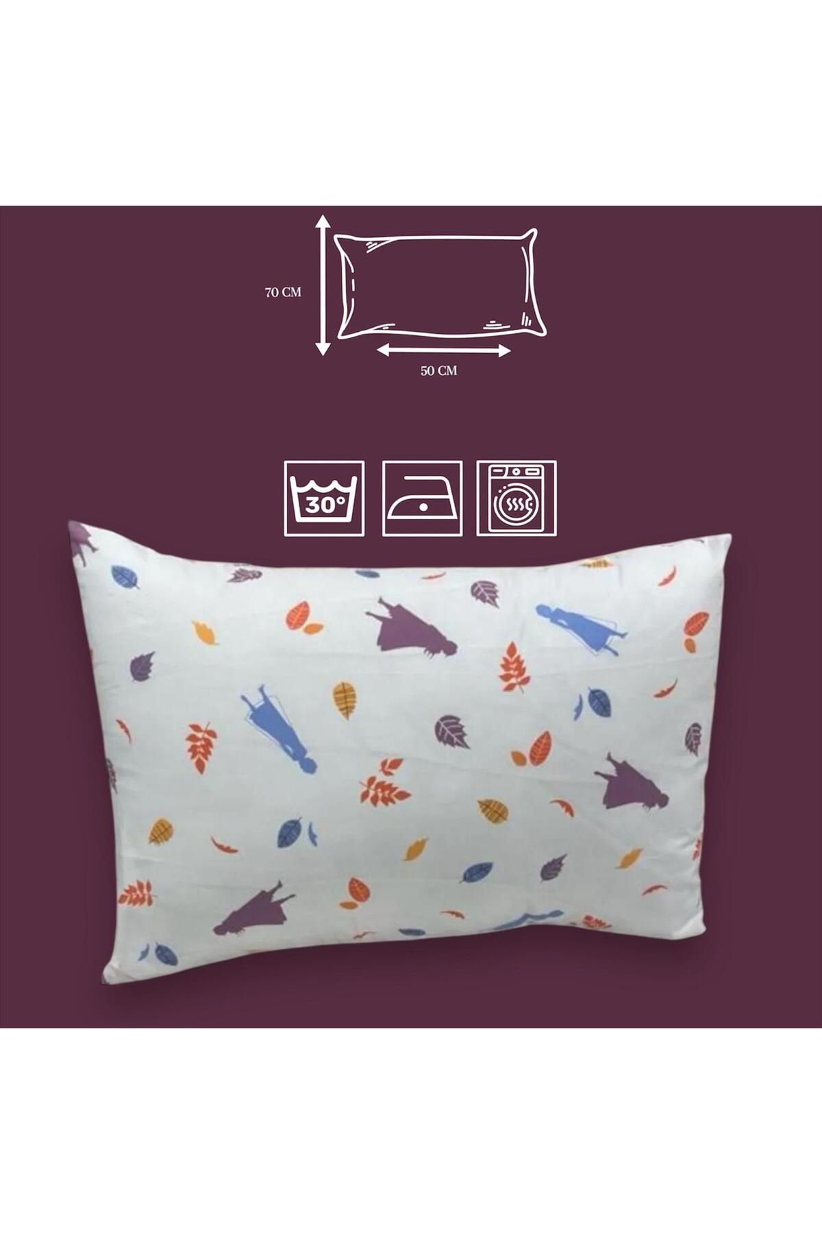 Zorluteks-Elsa Anna Patterned 100% Cotton Fabric 1 Piece Pillow Case 50X70 cm 2