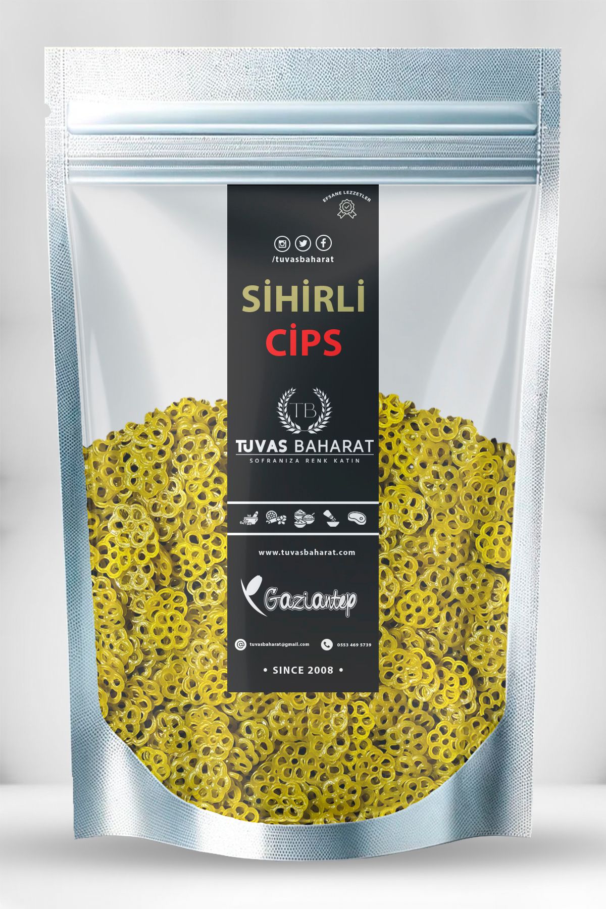 TUVAS BAHARAT Yağda Açılan Sihirli Cips (Suriye Cips) 500GR