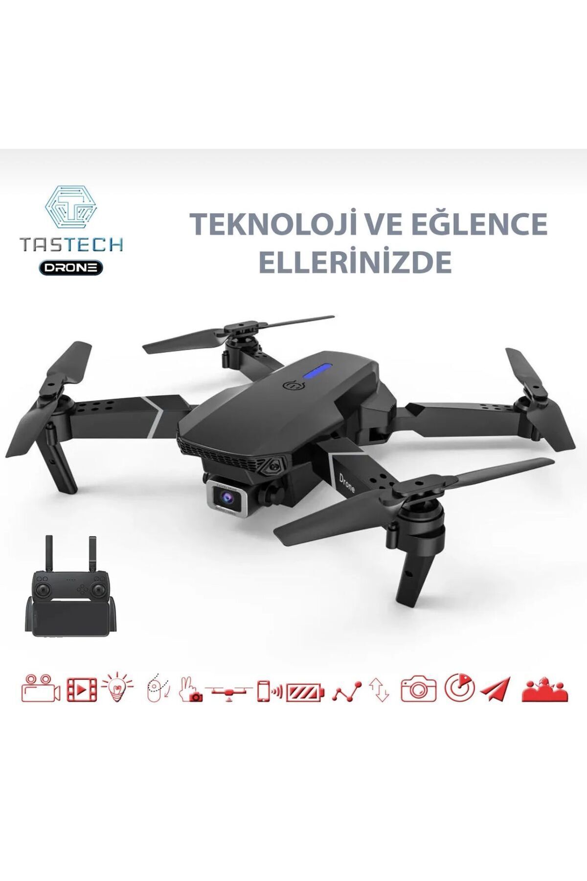 AYSMARTSTORE E88  4K HD Çift Kameralı , Wifili Katlanabilir  Drone