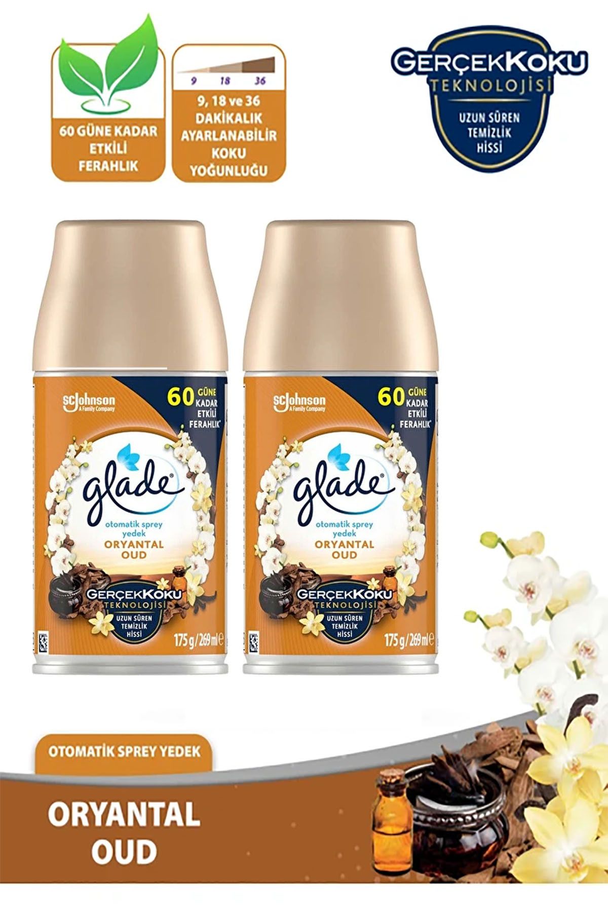 Glade Oda Kokusu Yedek Sprey Oryantal 2 x 269 ml./175gr.