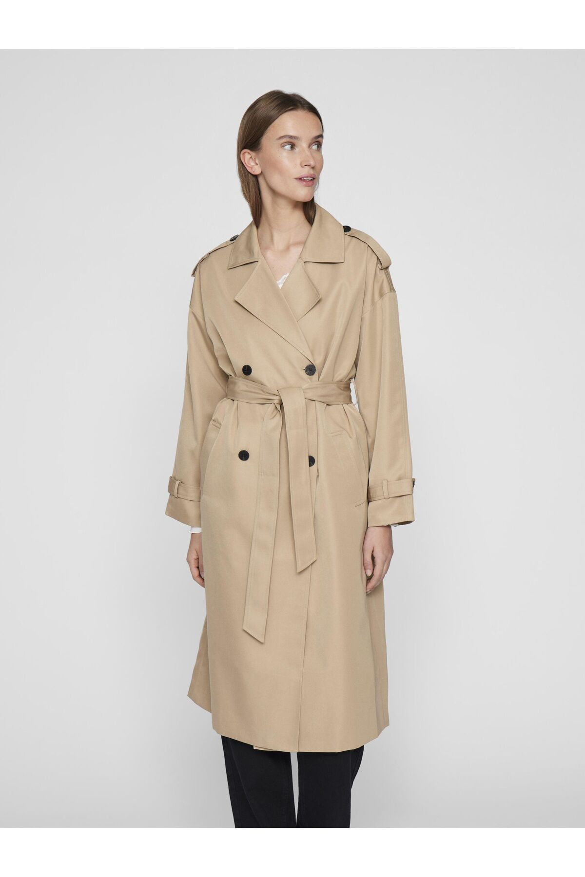 VILA-Trenchcoat Taillengürtel 8