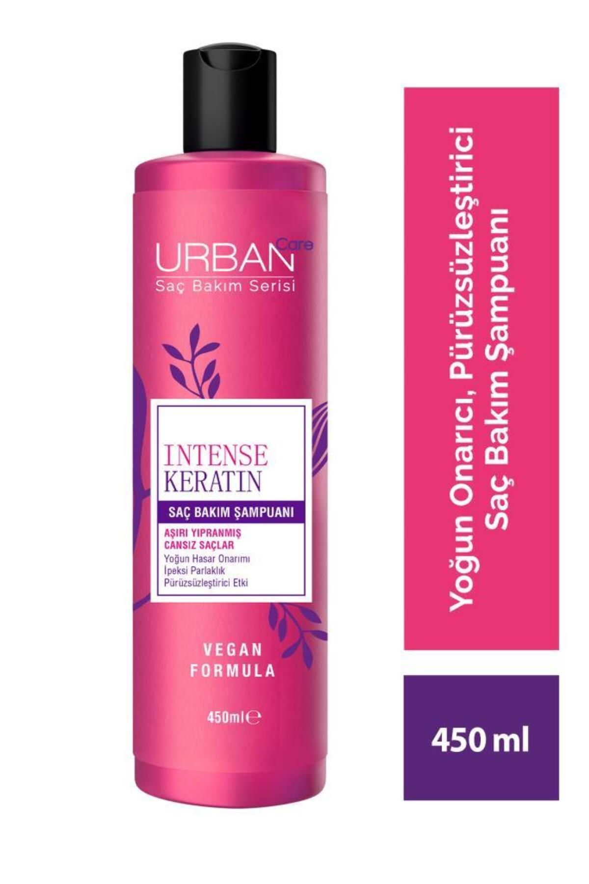 Urban Care Intense Keratin Aşırı Yıpranmış Saçlara Özel Saç Bakım Şampuanı-450 Ml-vegan-1