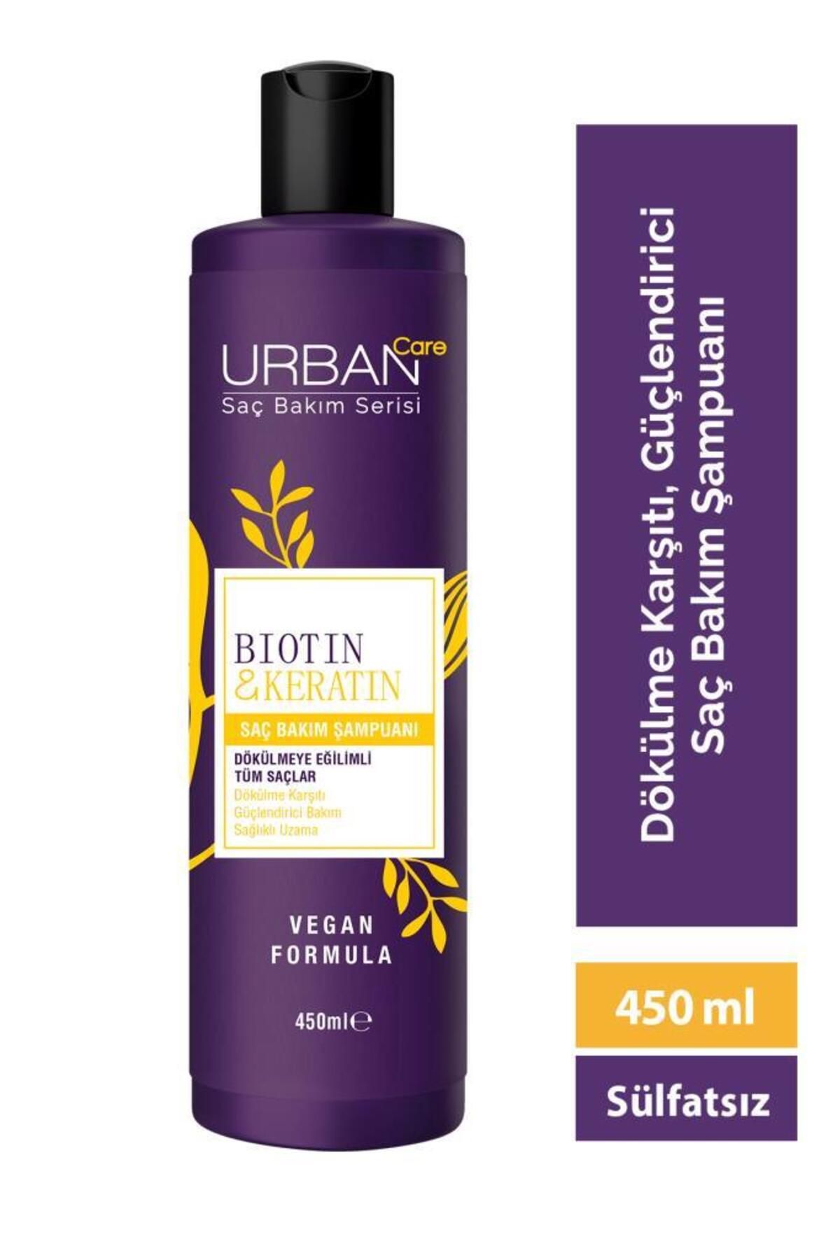 Urban Care Biotin&keratin Dökülmeye Eğilimli Saçlara Özel Şampuan-vegan-450 Ml-1