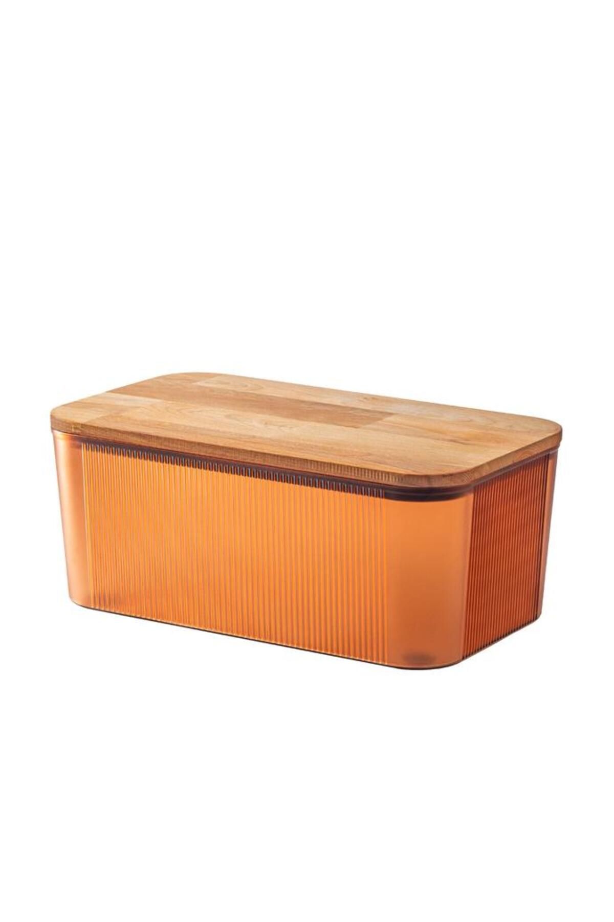 SnapBox-Dove Striped Amber Bread Box 5