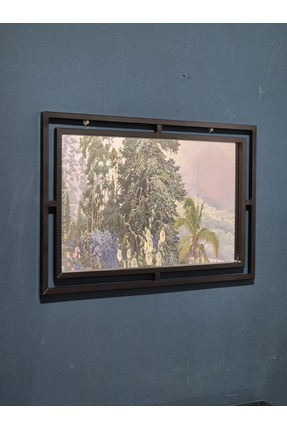 Home ALİN HOME DECORATİON Metal Duvar Aynası - Mat Siyah Renk (Sadece Ayna)