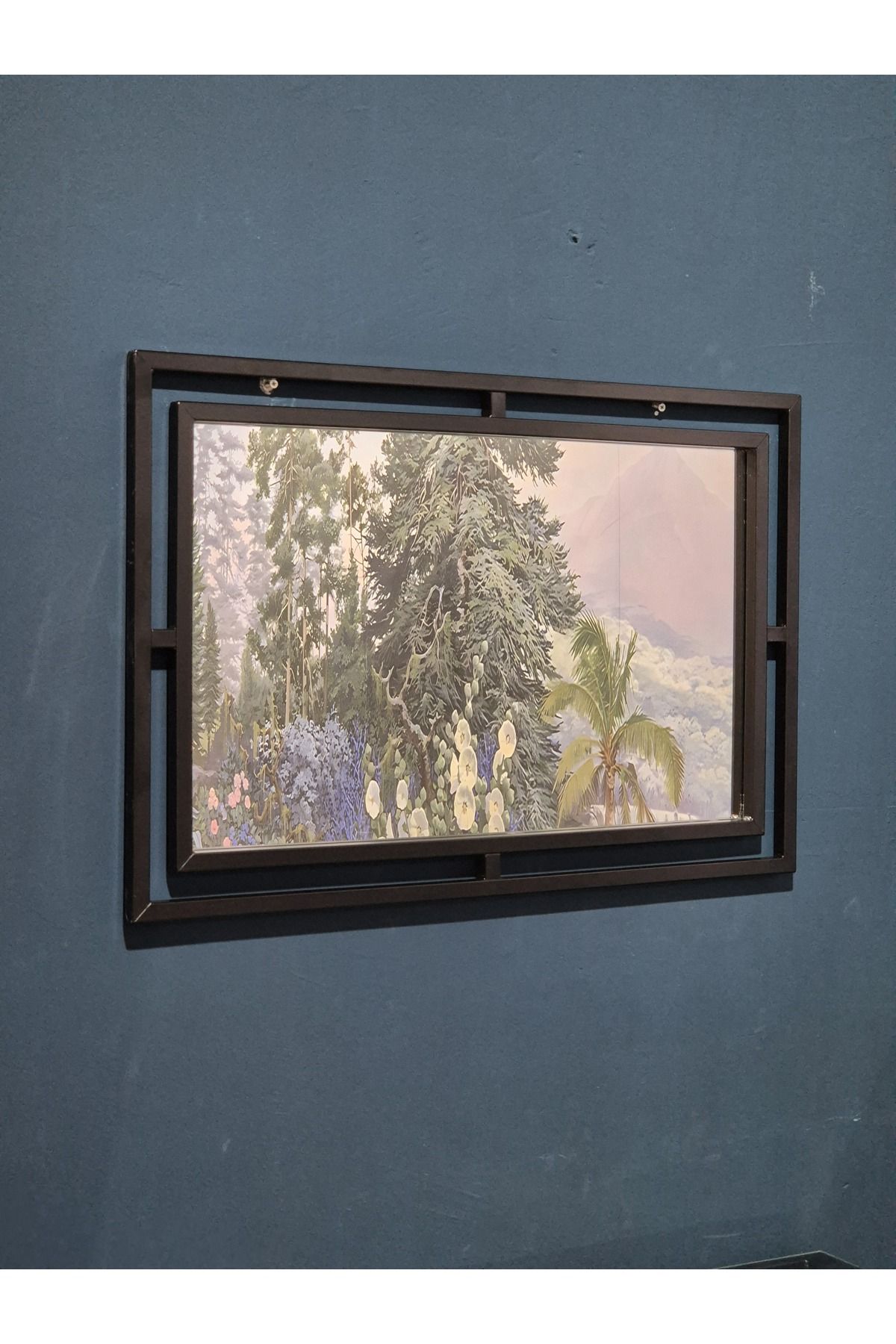 Home ALİN HOME DECORATİON Metal Duvar Aynası - Mat Siyah Renk (Sadece Ayna)