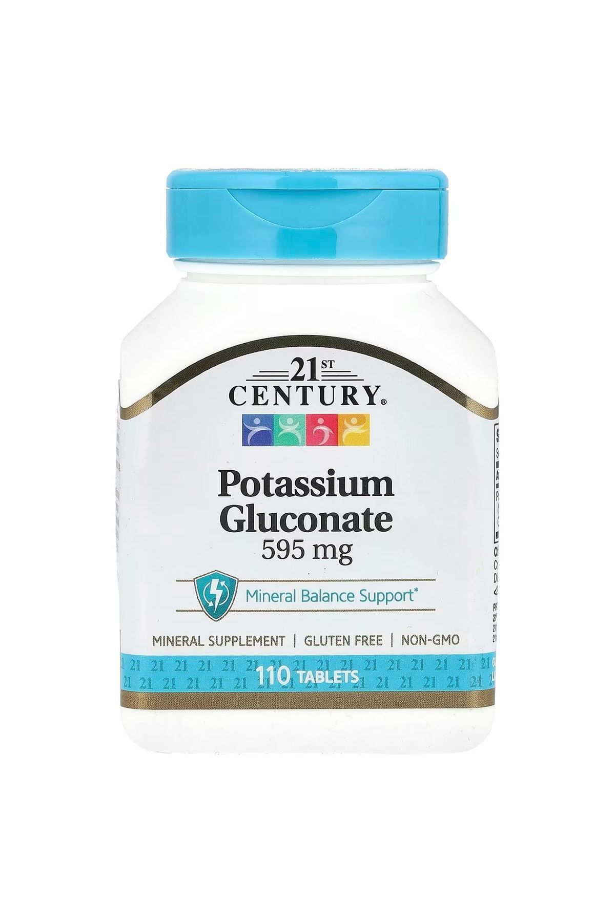 21st Century Potasyum Glukonat, 595 mg, 110 Tablet