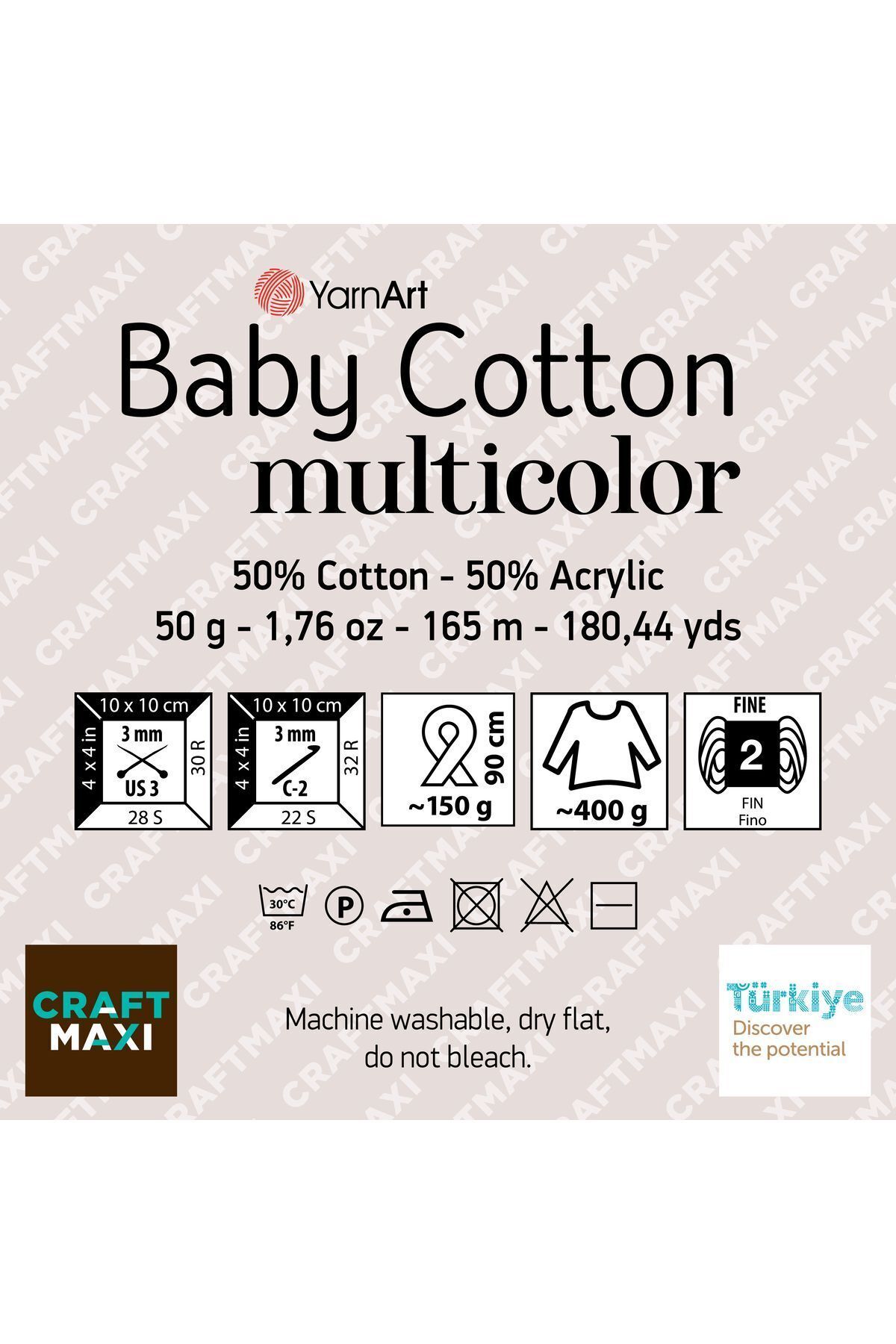 Yarnart-Baby Cotton Multicolor - Μαρμάρινο Χειροποίητο Πλεκτό Σχοινί Ebruli-5219 2