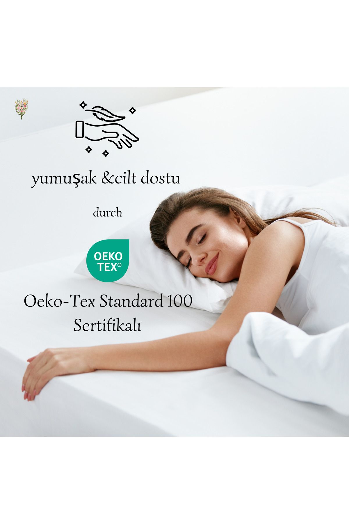 Strauss-ملاءة مطاطية فردية/مزدوجة من Home Premium - 100% قطن، قطن ممشط خاص، OEKO-TEX 2