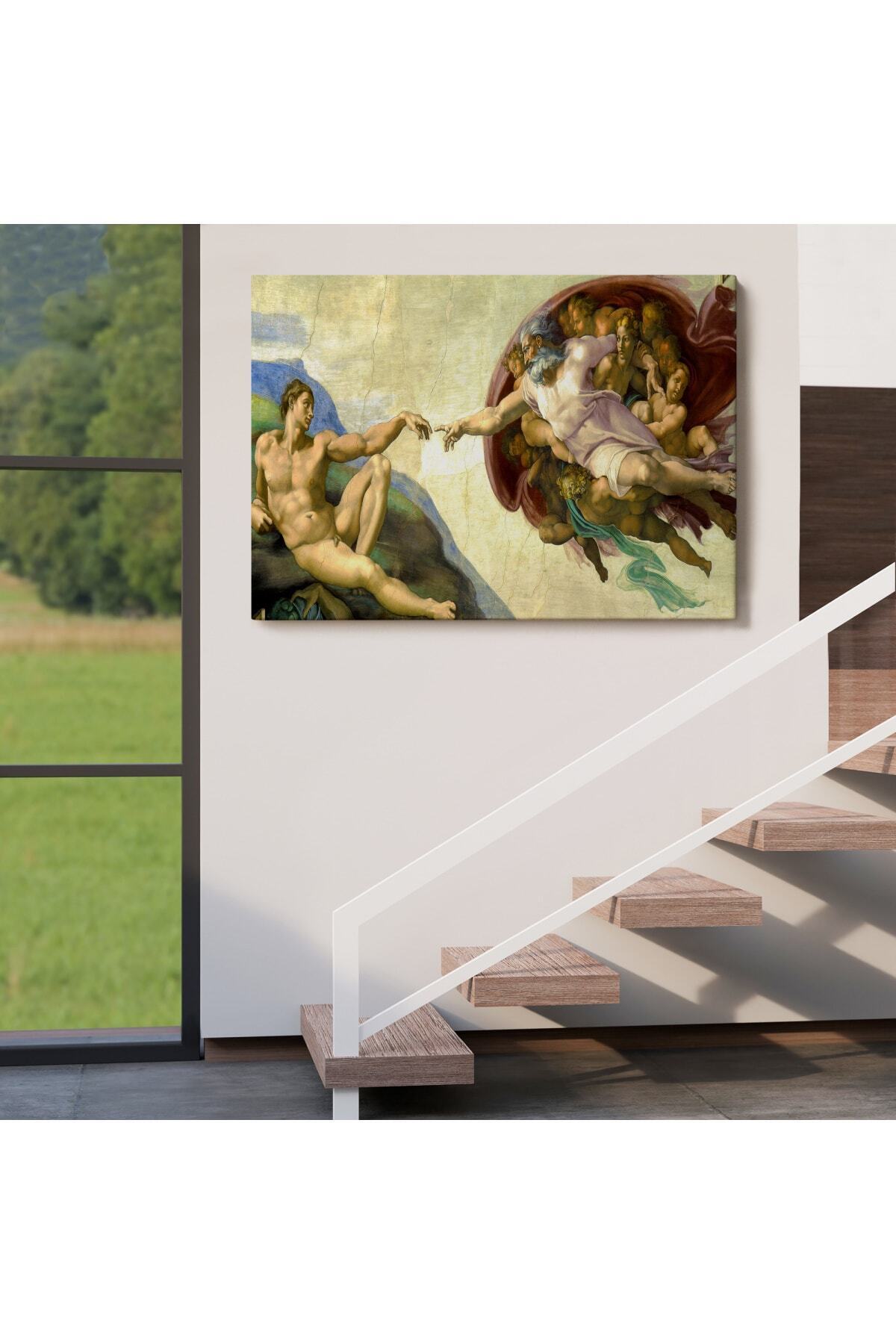 Ademin Yaratılışı Kanvas Tablosu - The Creation Of Adam görsel 5