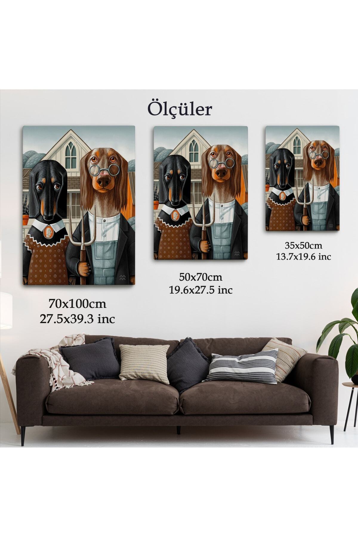 Amerikan Gotik Klasiği Köpekler Tablosu görsel 5